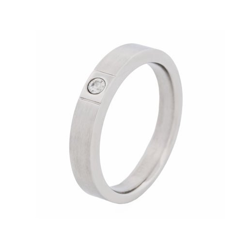 Stainless Steel & Cubic Zirconia Ring - Markbridge Jewellers