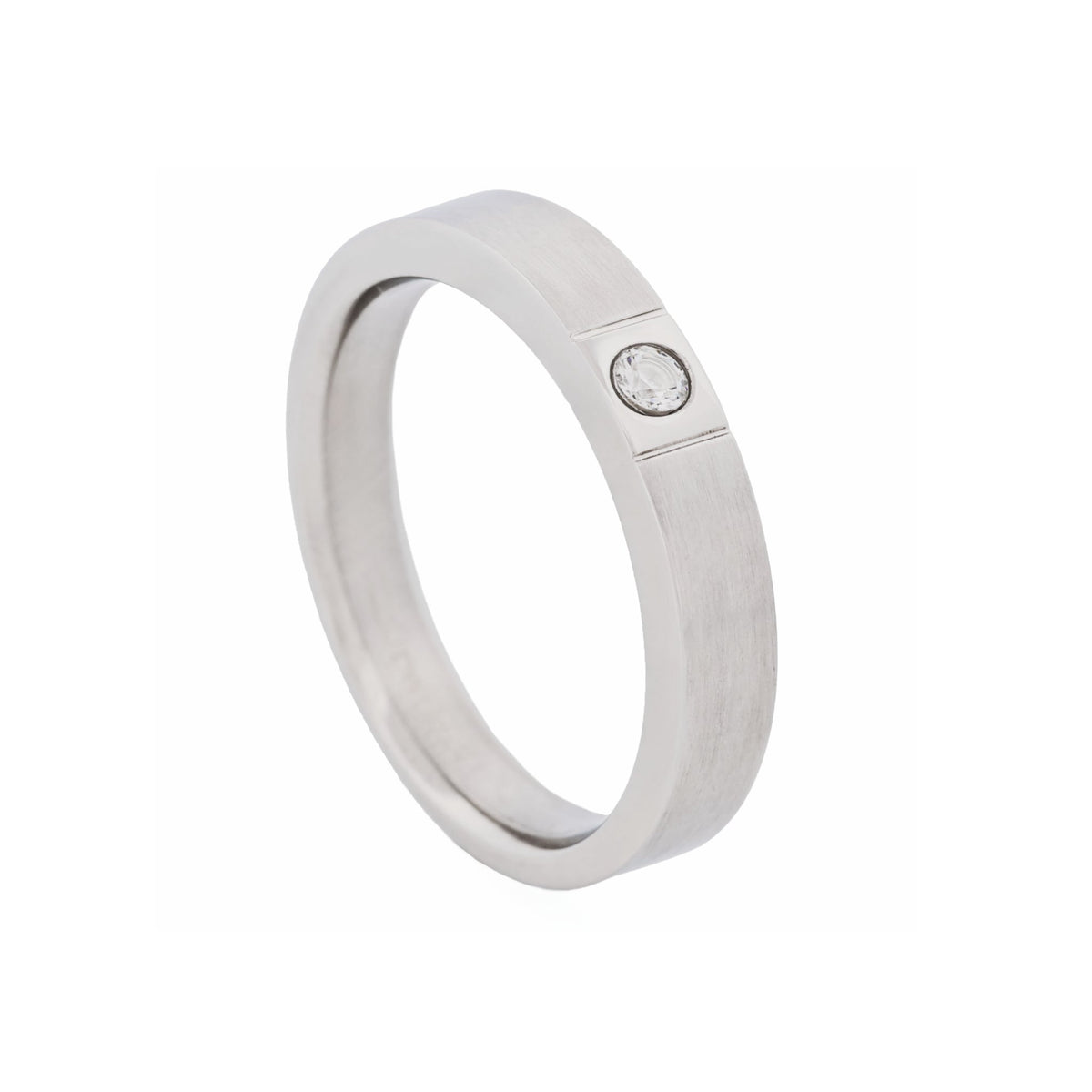 Stainless Steel & Cubic Zirconia Ring - Markbridge Jewellers