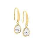 Stainless Steel Earring Amethyst Gold - SE180A-G - Markbridge Jewellers