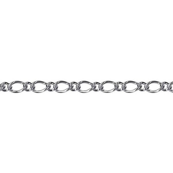 Sterling Silver Oval Figaro Bracelet 3.40mm - Markbridge Jewellers