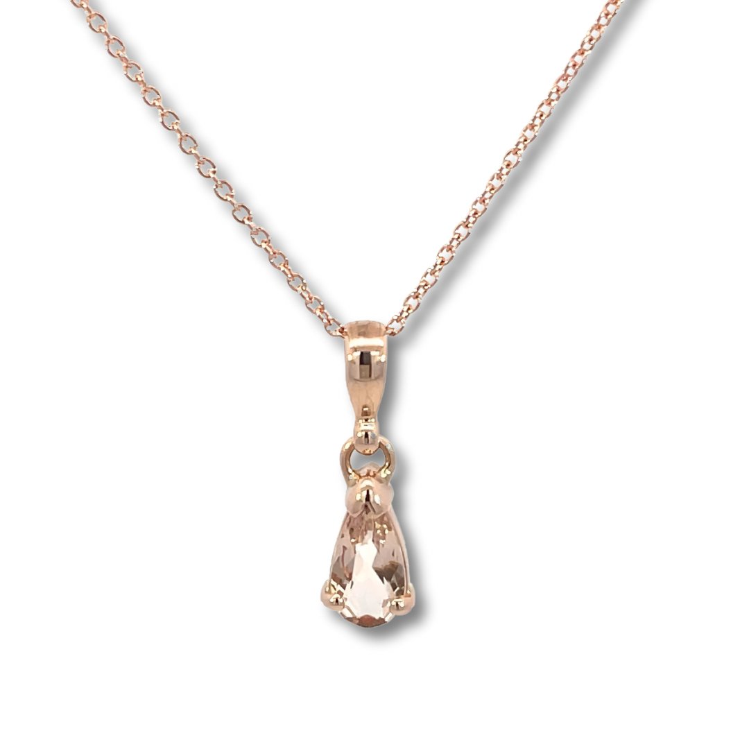 Teardrop Morganite Pendant - Markbridge Jewellers