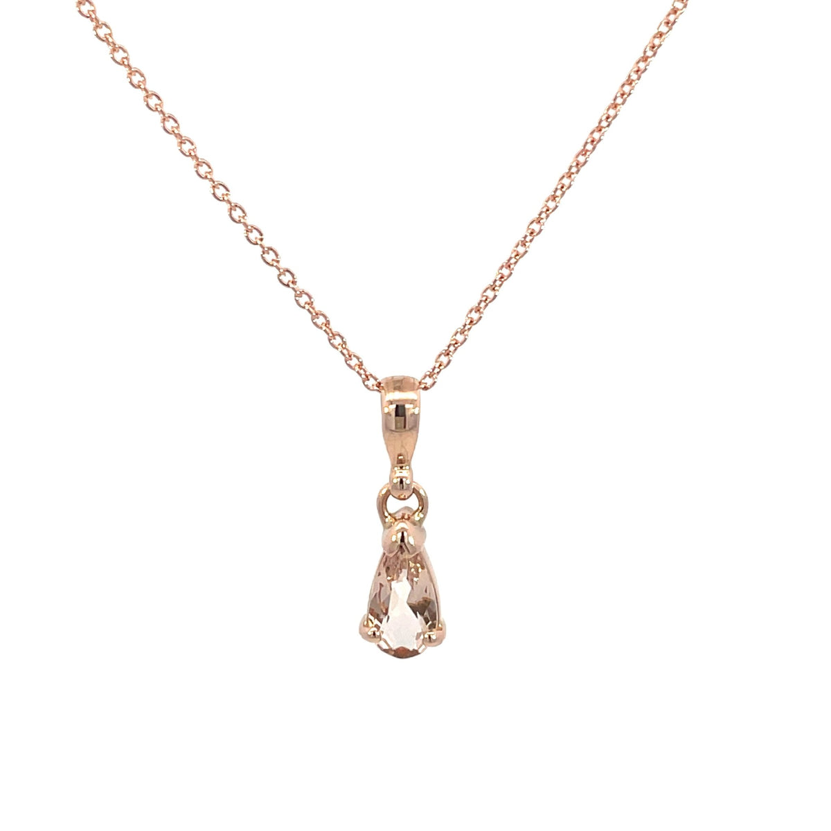 Teardrop Morganite Pendant - Markbridge Jewellers