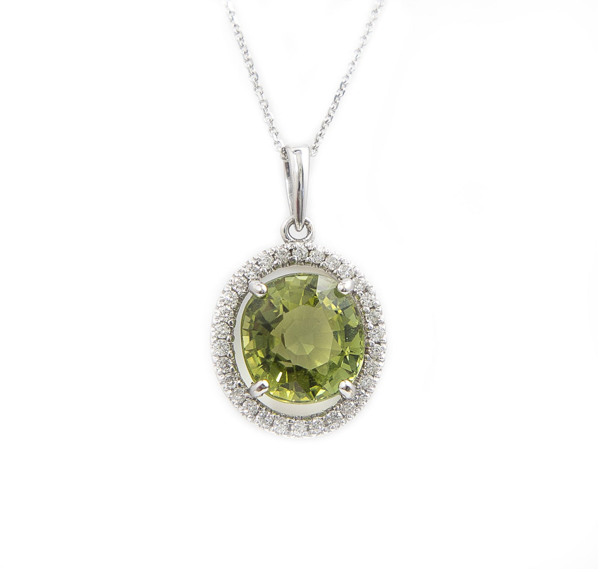 Tourmaline & Diamond Pendant - Markbridge Jewellers