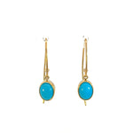 Turquoise Sharp Drop Earrings - Markbridge Jewellers