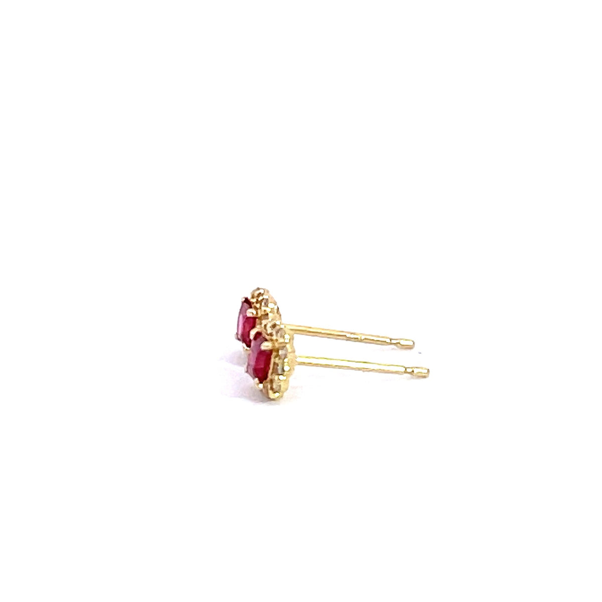 Yellow Gold and Ruby & Diamond Earrings - Markbridge Jewellers