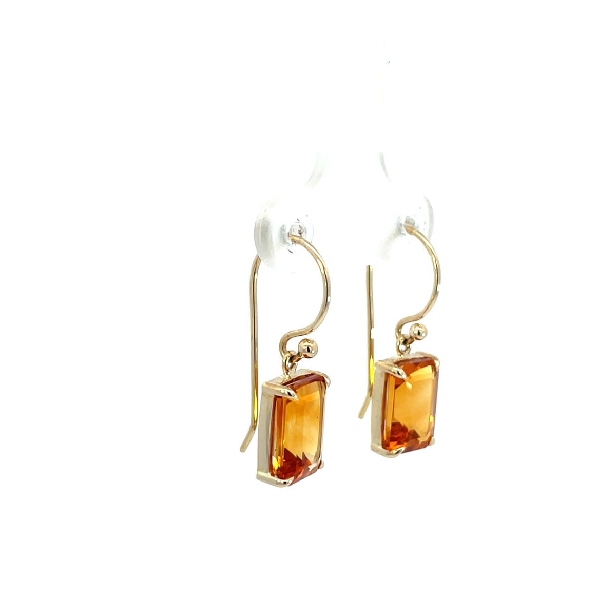 Yellow Gold & Citrine Drop Earrings - Markbridge Jewellers