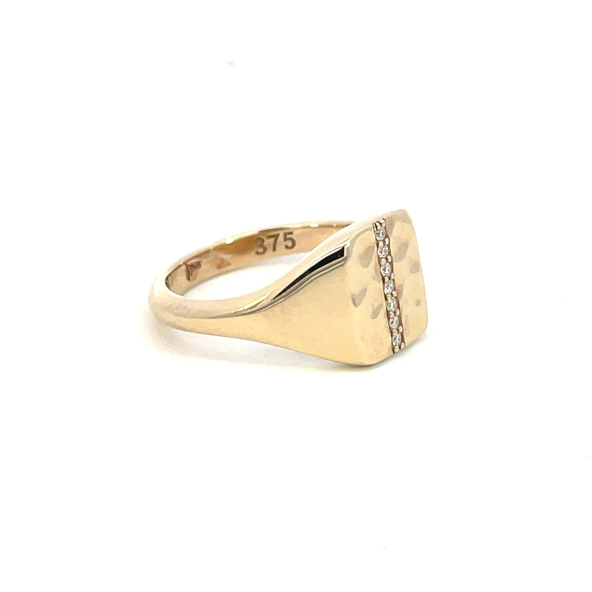 Yellow Gold & Diamond ‘Isabella’ Rectangle Signet Ring - Markbridge Jewellers