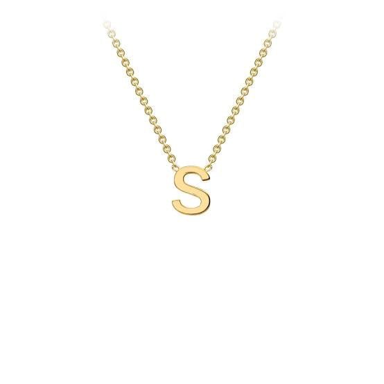 Yellow Gold Petite Letter Necklace - Markbridge Jewellers