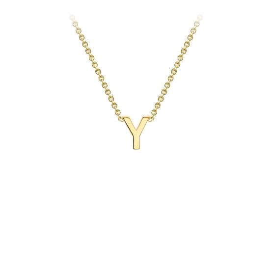 Yellow Gold Petite Letter Necklace - Markbridge Jewellers