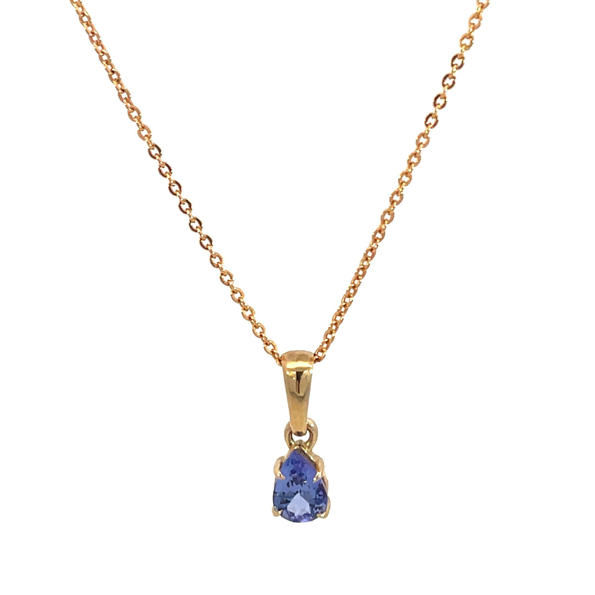 Yellow Gold & Tanzanite Pendant - Markbridge Jewellers
