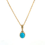 Yellow Gold & Turquoise Pendant - Markbridge Jewellers
