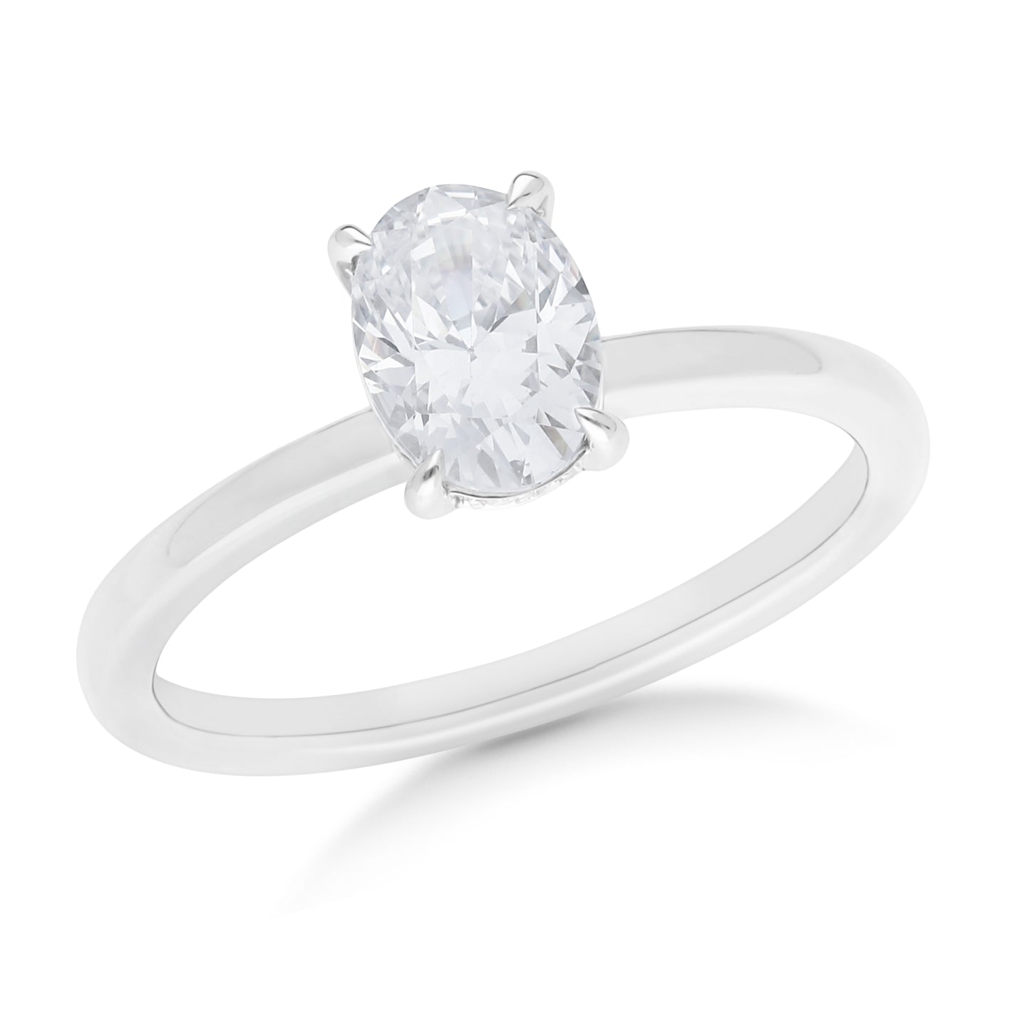 White Diamond Engagement Ring