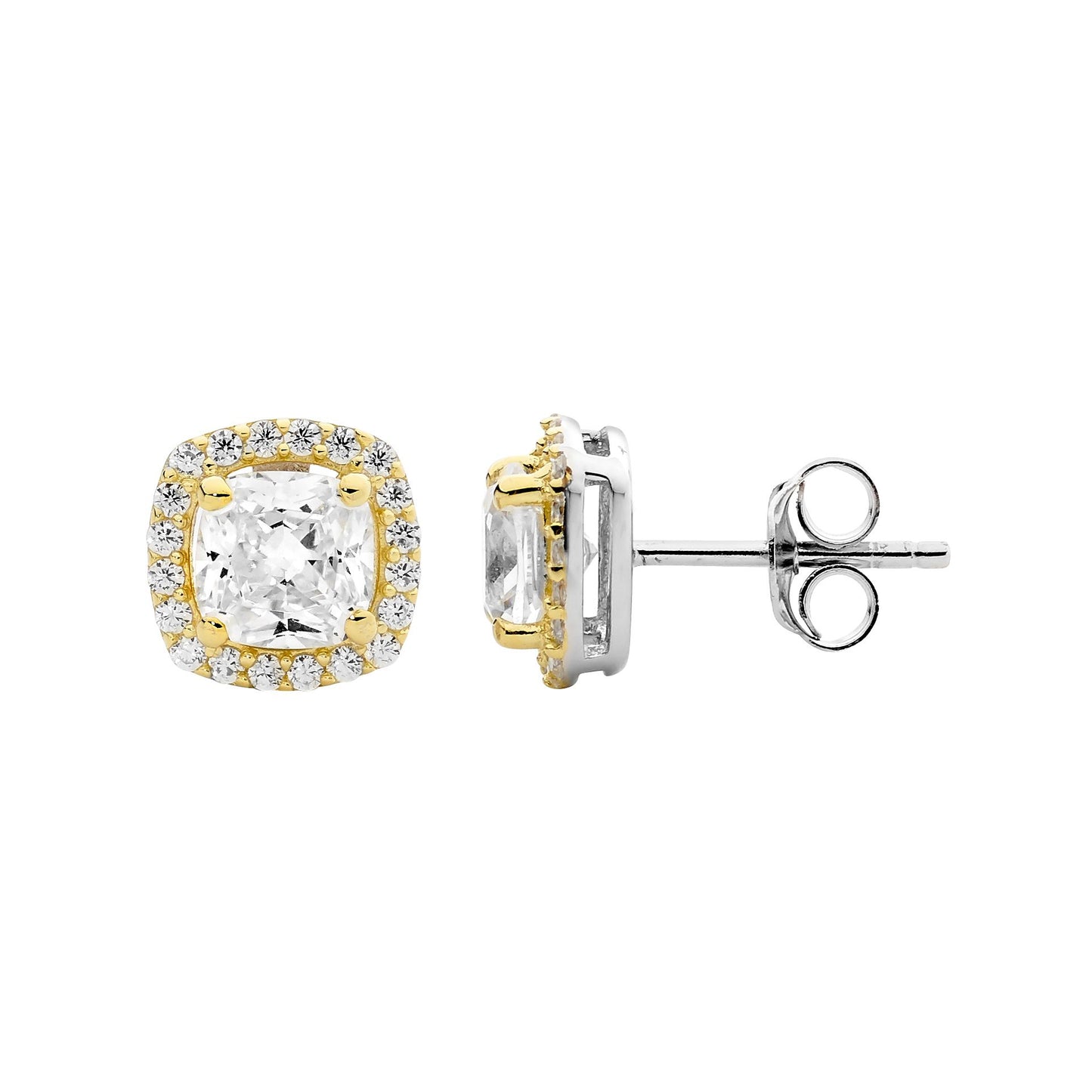 Square Halo Earrings