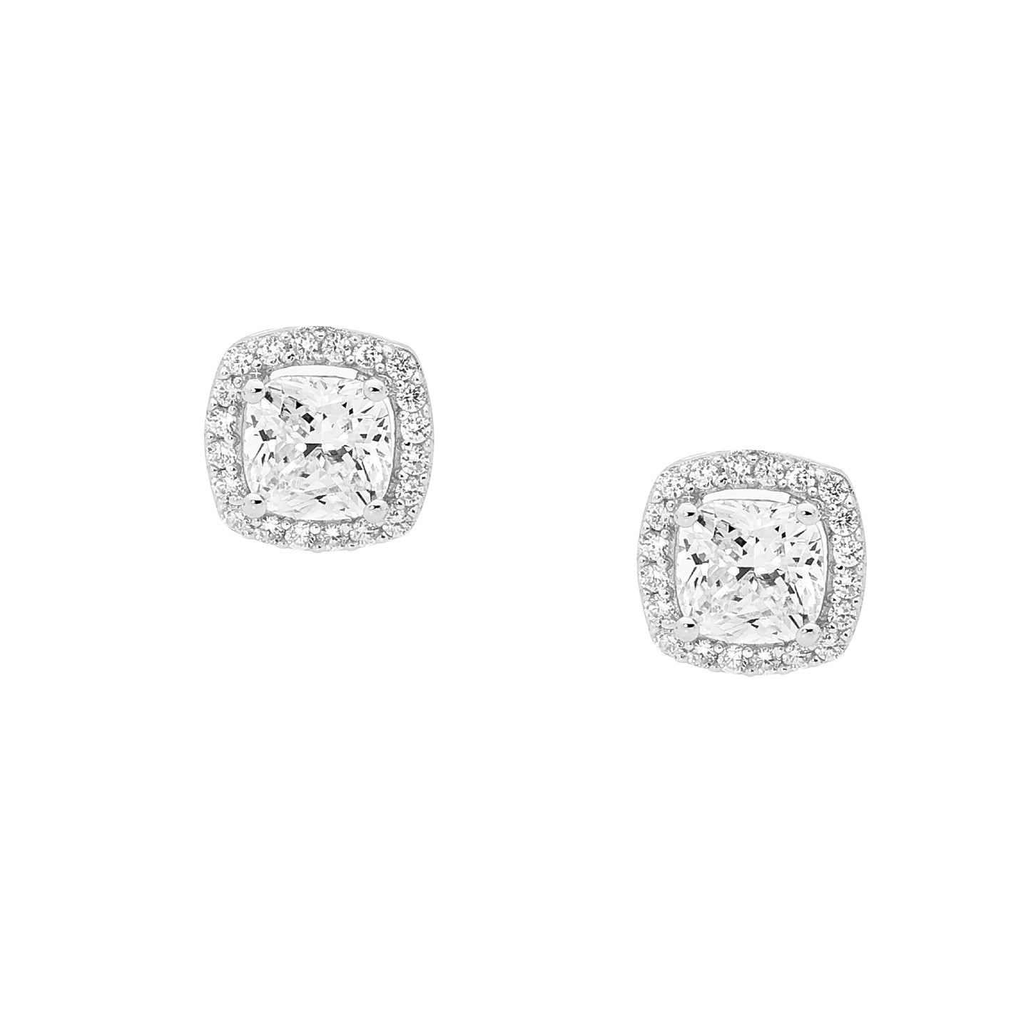 Square Halo Earrings