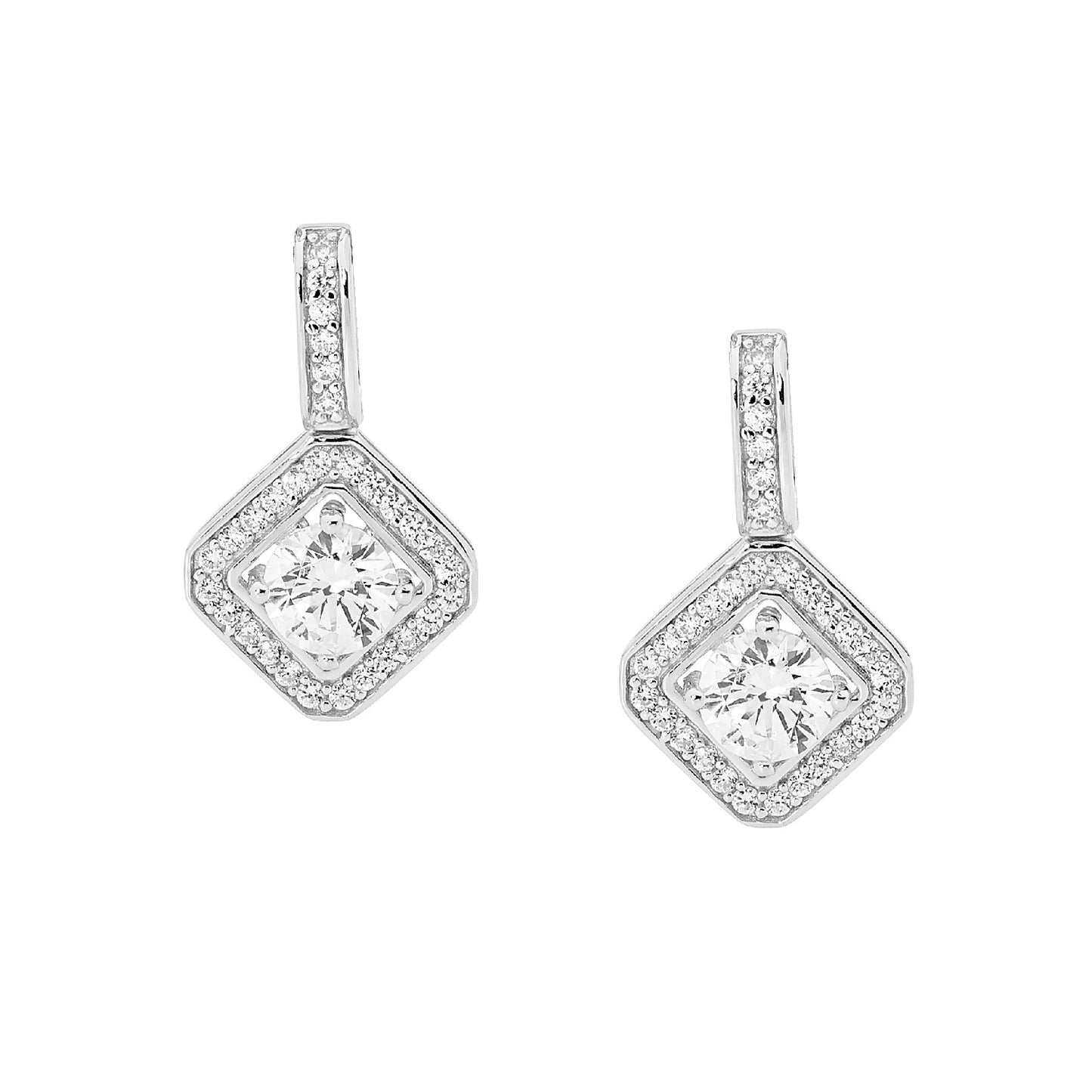 Diamond Shape Drop Earrings