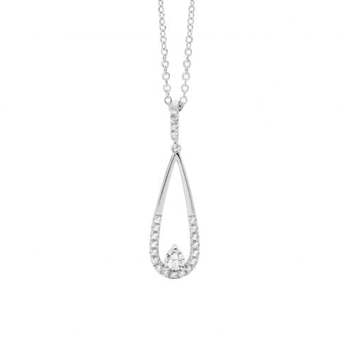 Open Pear Shaped Necklace