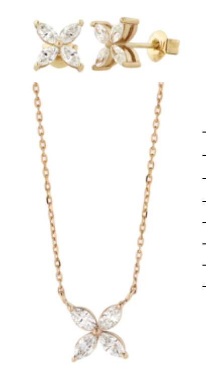 Marquise Diamond Pendant and Earrings Set - Save nearly $600!