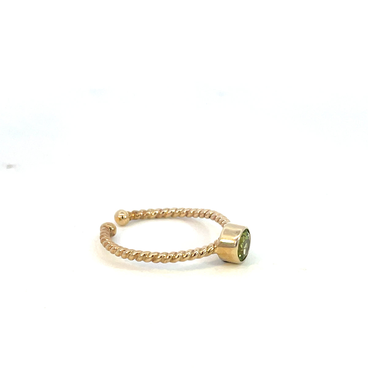 Peridot Twist Ring