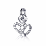Sterling silver Twin Hearts Charm