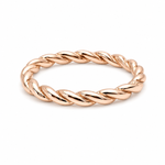 9ct Rose Gold Twist Dress Band