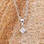 18ct White Gold 0.33ct Solitaire Diamond Pendant - Markbridge Jewellers