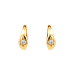 14ct Yellow Gold Diamond Huggies