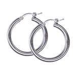 20mm Thick Plain Gold Hoop Earrings - Markbridge Jewellers