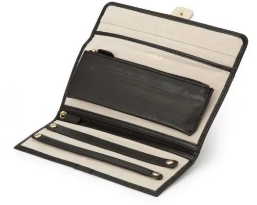 WOLF Palermo Jewellery Roll in Black Anthracite
