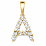 9ct Yellow Gold 0.13ct Initial Pendants