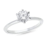 18ct White Gold 1.00ct Round Brilliant Cut Diamond Solitaire Engagement Ring