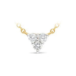 3 Stone Diamond Triangle Necklace - Markbridge Jewellers