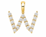 9ct Yellow Gold 0.13ct Initial Pendants