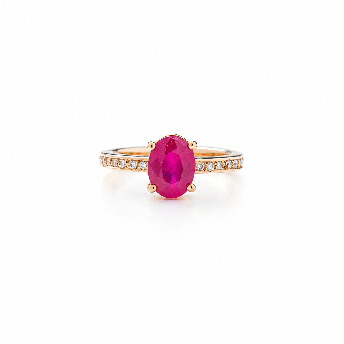 Rubelite Tourmaline & Diamond Ring