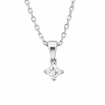 18ct White Gold 0.33ct Solitaire Diamond Pendant
