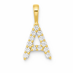 9ct Yellow Gold Initial A Slider