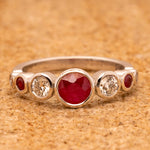 18ct White Gold Ruby & Diamond Dress Ring