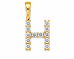 9ct Yellow Gold 0.13ct Initial Pendants