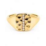 9ct Yellow Gold & Diamond ‘Isabella’ Rectangle Signet Ring