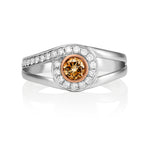 Australian Chocolate & White Diamond Dress Ring