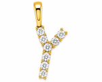 9ct Yellow Gold 0.13ct Initial Pendants