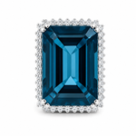 London Blue Topaz & Diamond Dress Ring