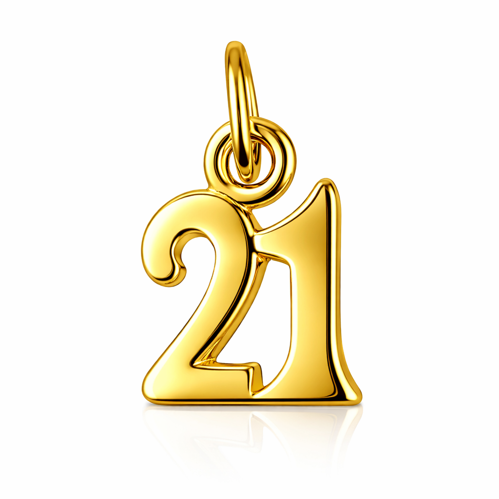 9ct Yellow Gold 21 Charm