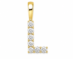 9ct Yellow Gold 0.13ct Initial Pendants