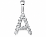 9ct White Gold 0.13ct Initial Diamond Pendants