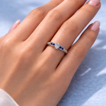 Lab Grown Diamond & Sapphire Dress Ring