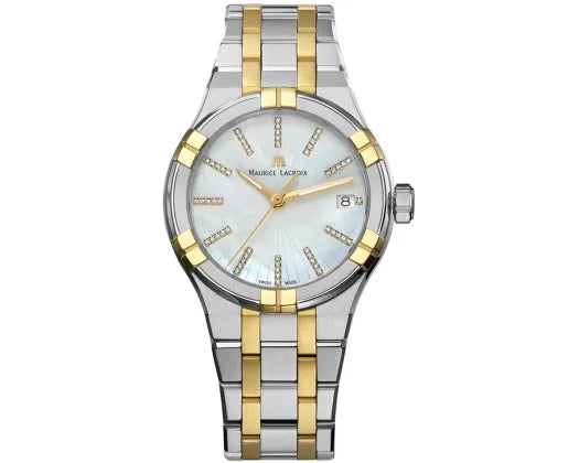 Maurice Lacroix AIKON 35mm Two-Tone Diamond & Mother of Pearl Watch