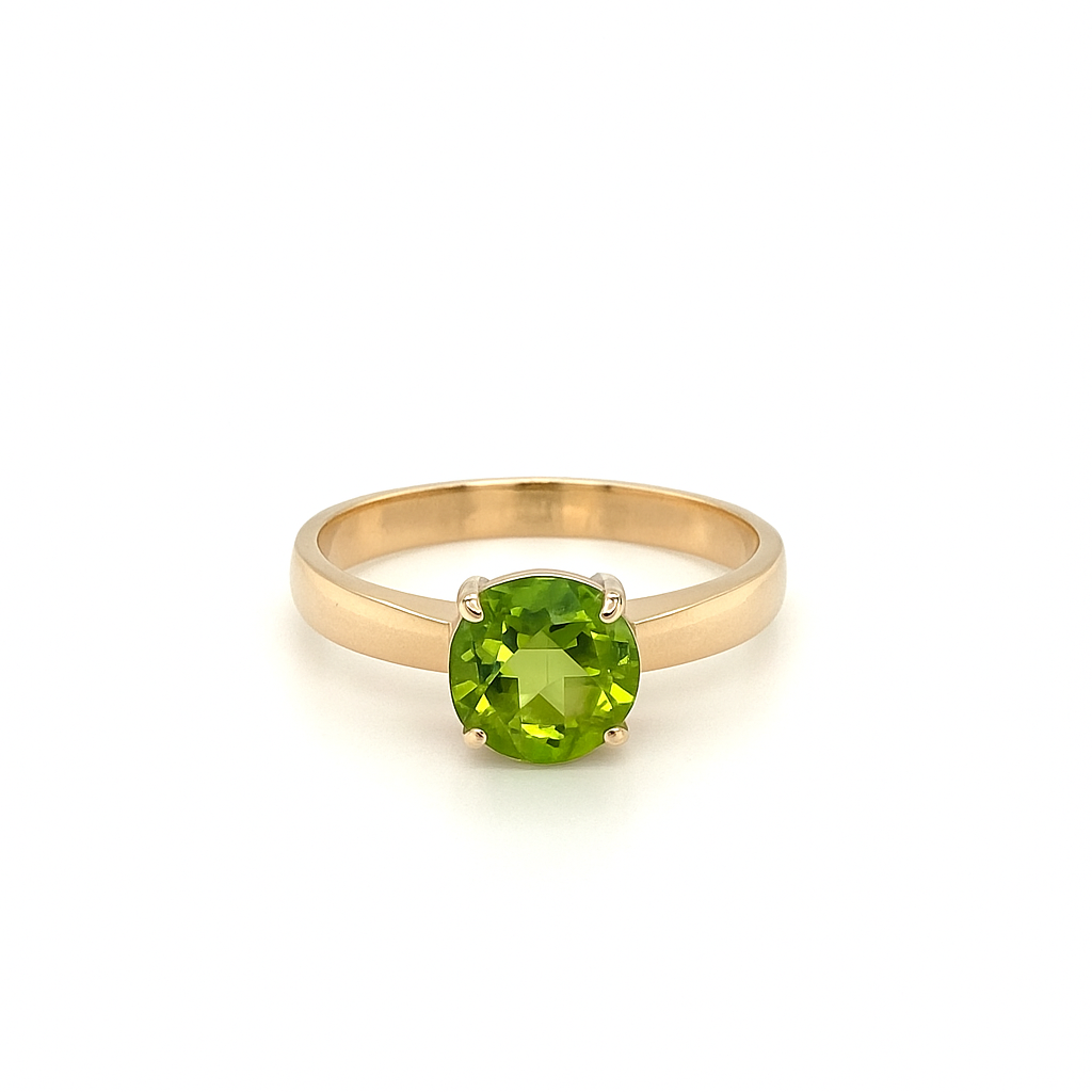 Yellow Gold Peridot Dress Ring