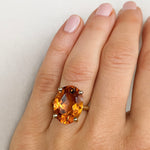 Oval Citrine Dress Ring