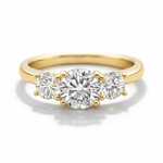 Three Stone Lab Grown Diamond Engagement Ring