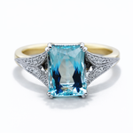 Aquamarine & Diamond Dress Ring
